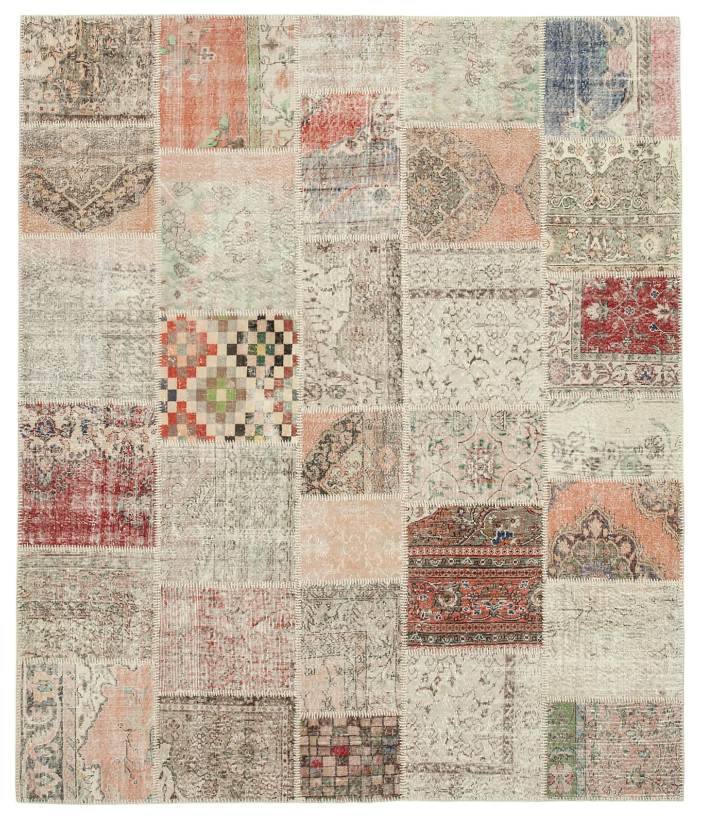 8x10 Multicolor Patchwork Rug - 34907