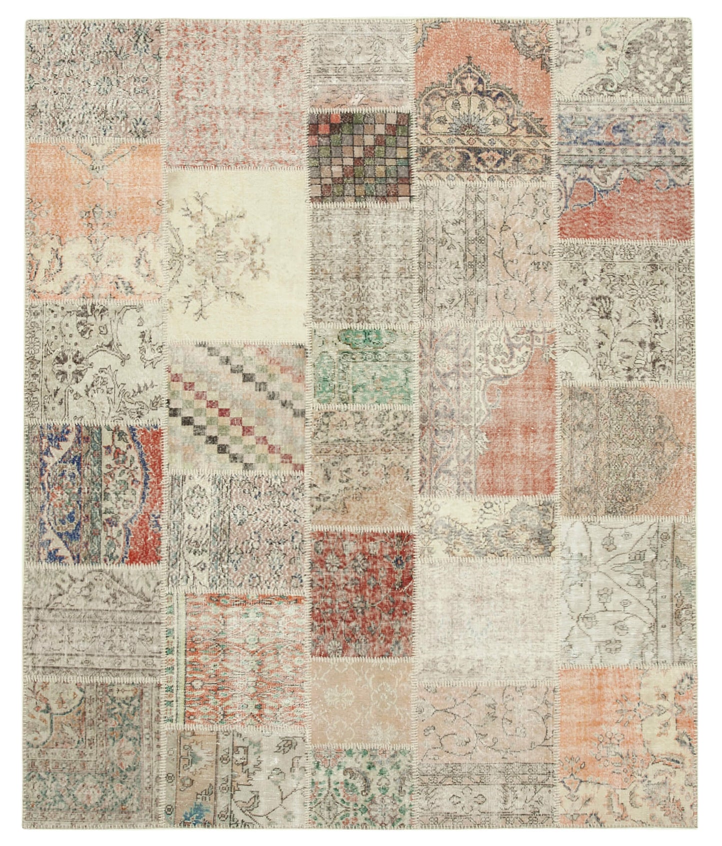 8x10 Multicolor Patchwork Rug - 34908