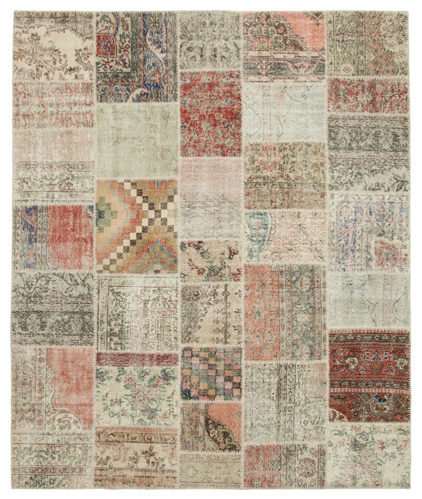 8x10 Multicolor Patchwork Rug - 34914