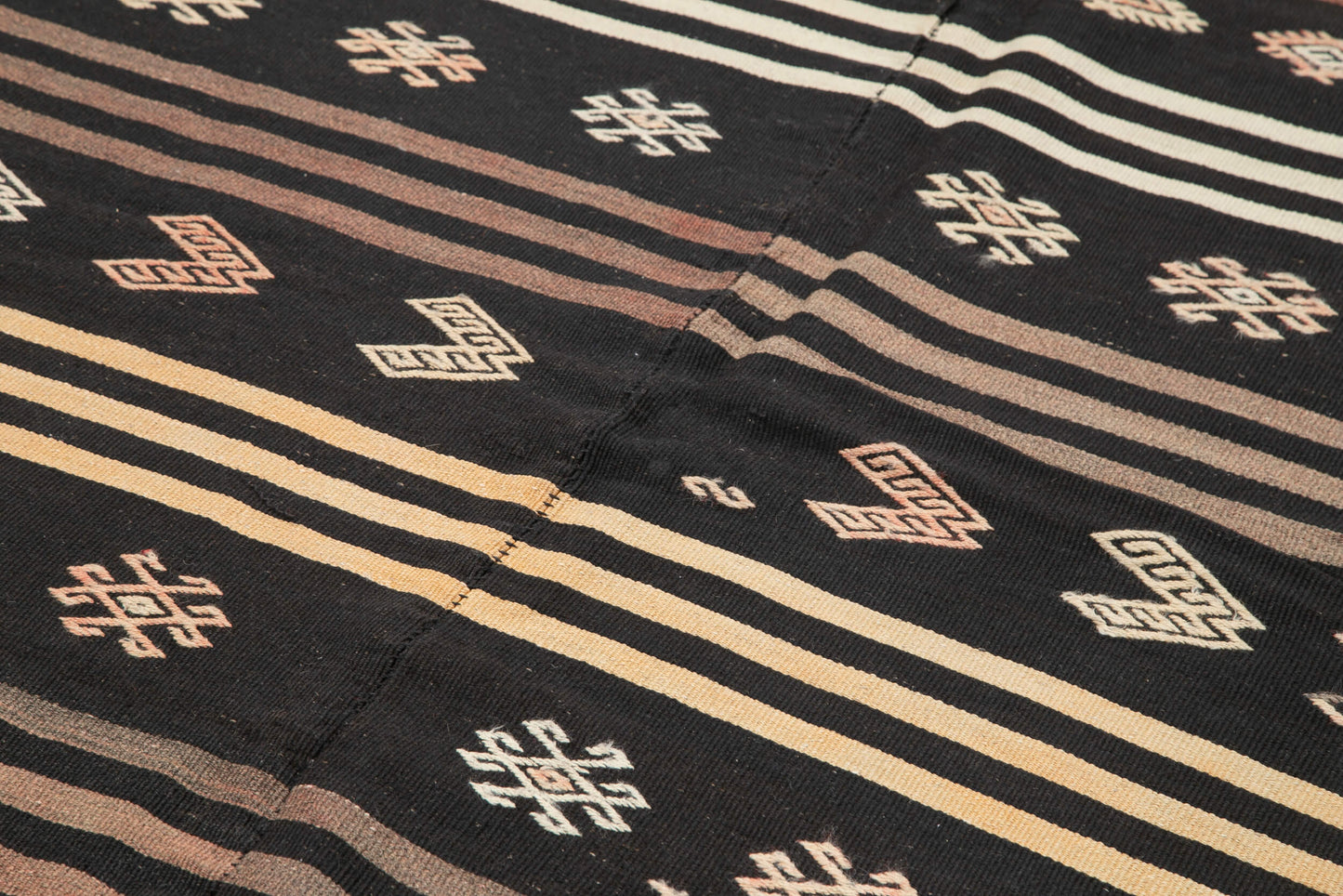 6x11 Brown Vintage Turkish Kilim Rug - 35389