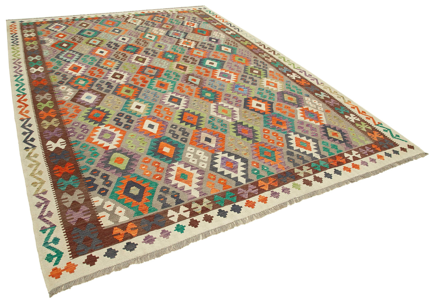 8x11 Multicolor Contemporary Area Rug - 35469