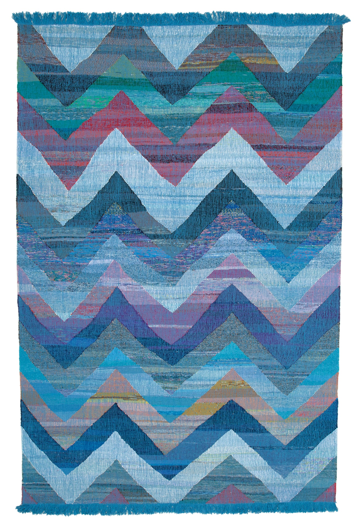 8x13 Blue Contemporary Area Rug - 35520