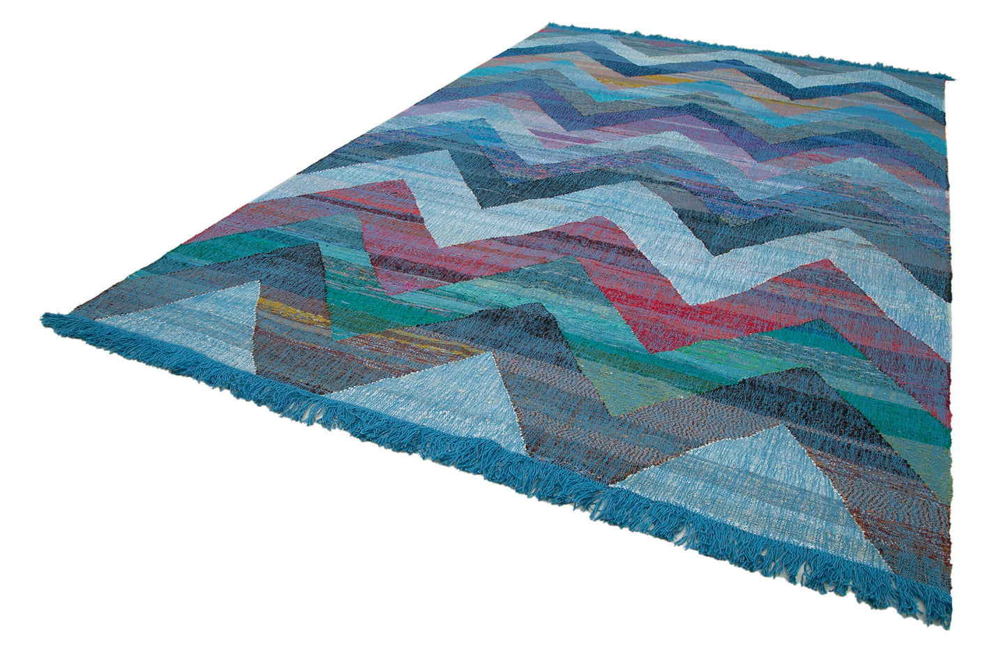 8x13 Blue Contemporary Area Rug - 35520