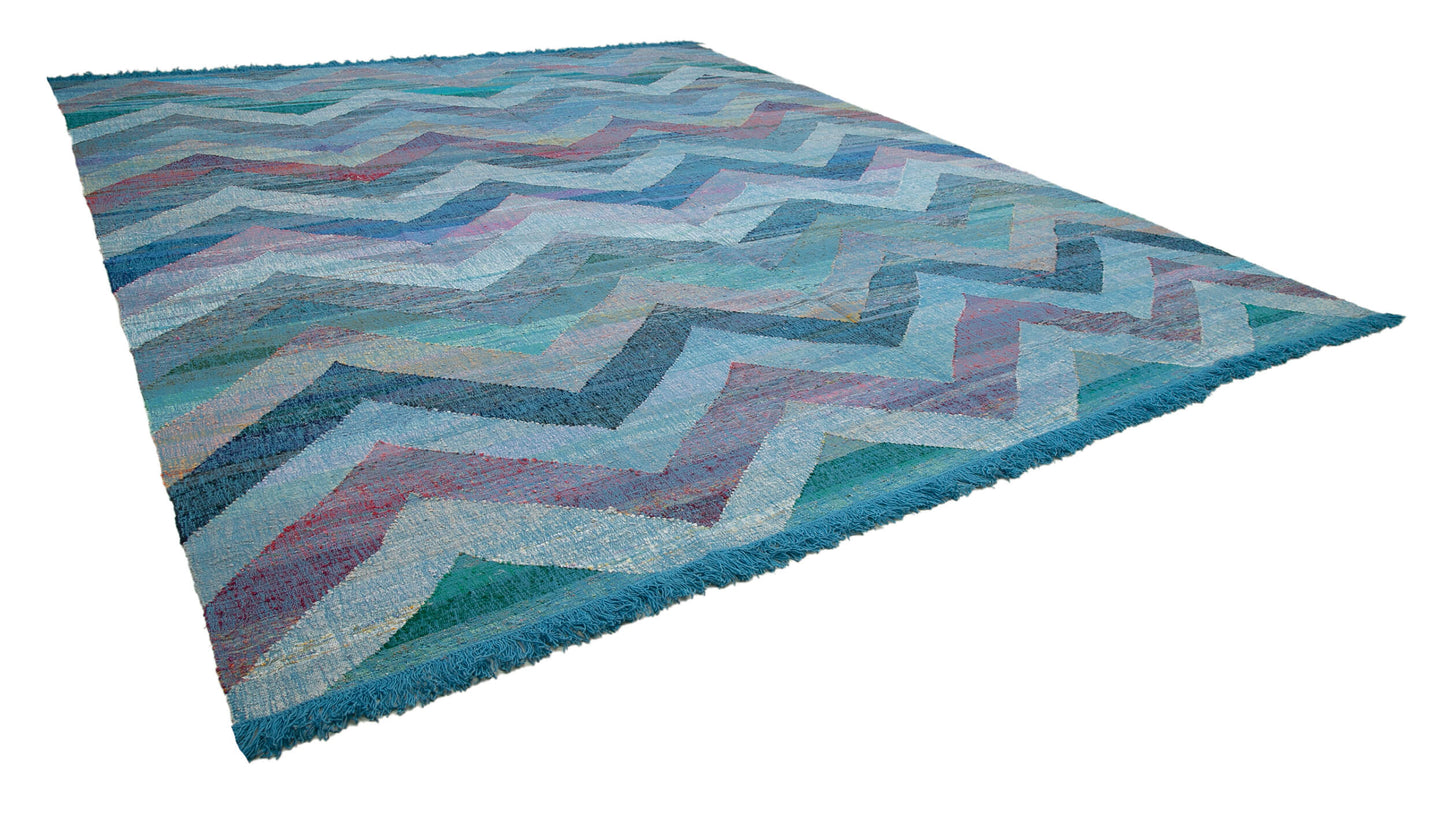 13x16 Blue Contemporary Area Rug - 35553