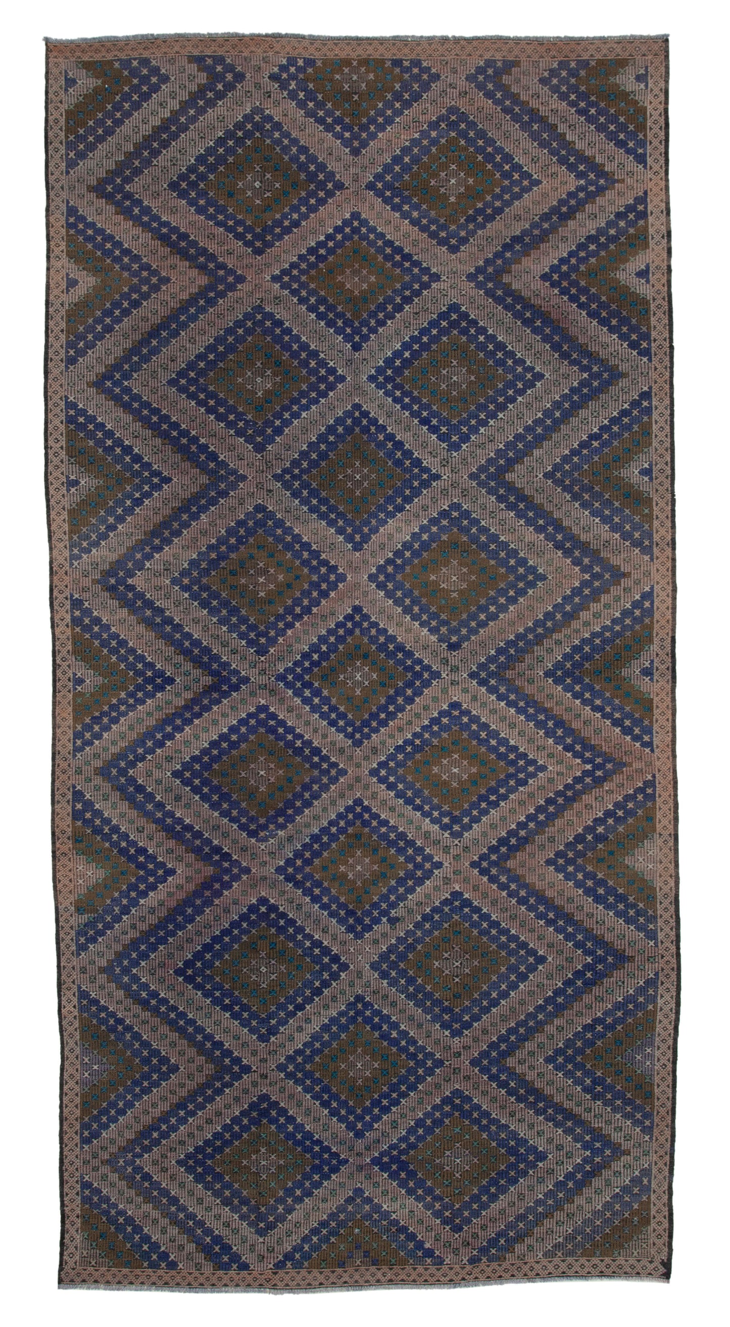 6x12 Brown Vintage Turkish Kilim Rug - 35557