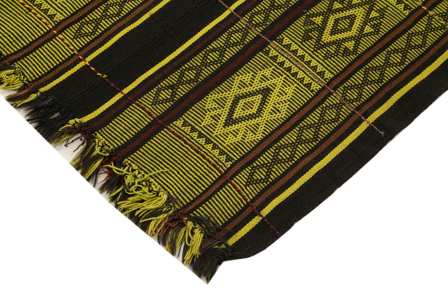 6x7 Yellow Vintage Turkish Kilim Rug - 35612