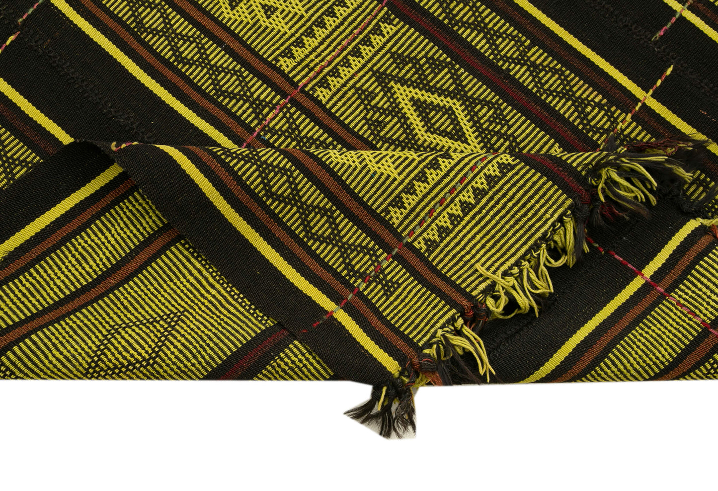 6x7 Yellow Vintage Turkish Kilim Rug - 35612