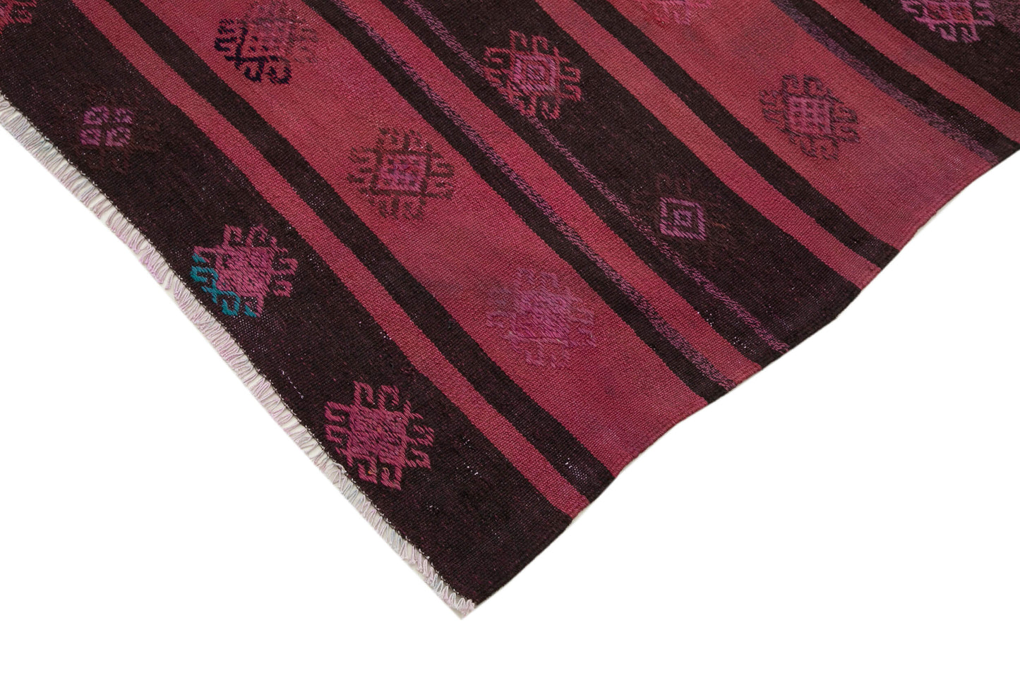 6x10 Red Vintage Turkish Kilim Rug - 35639