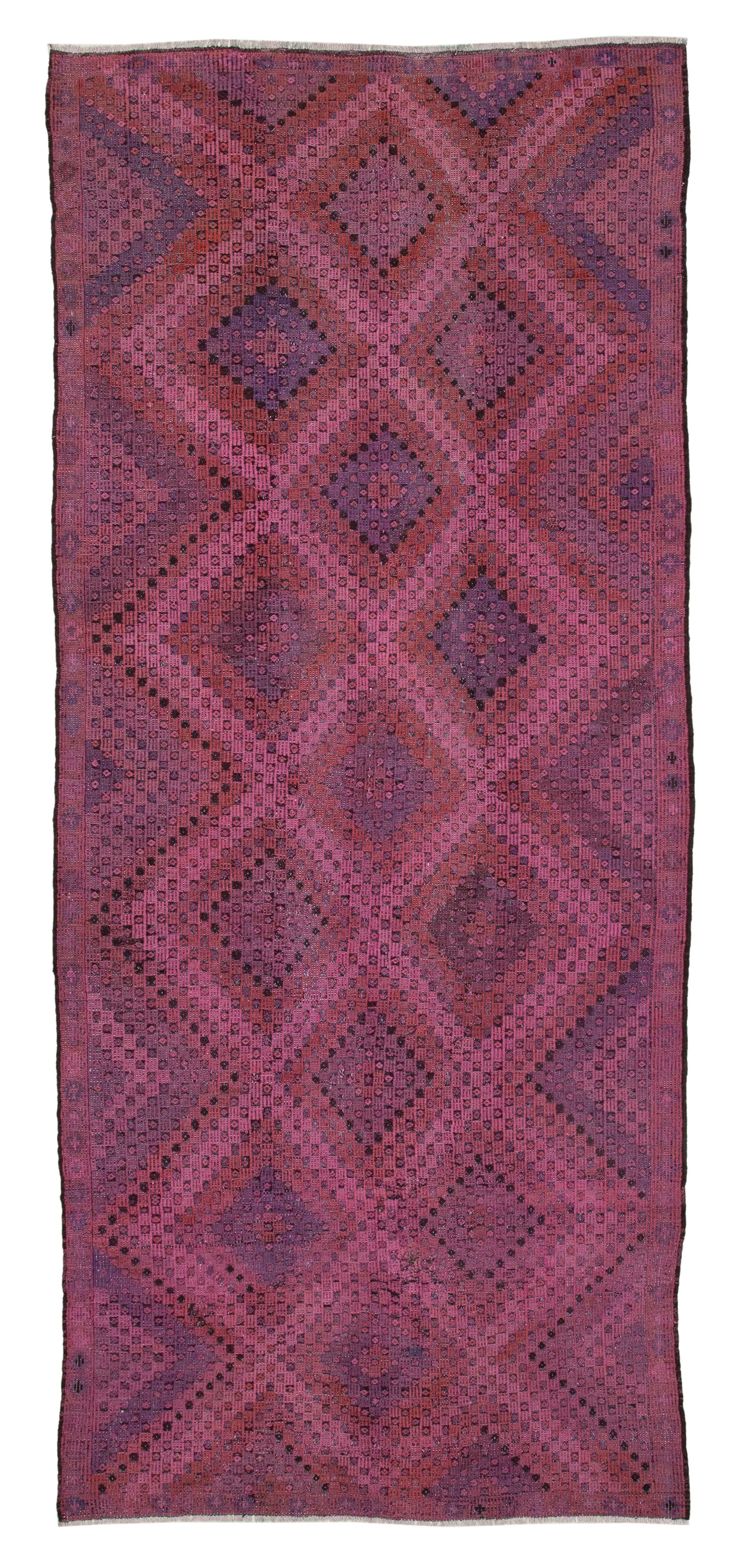 5x12 Pink Vintage Turkish Kilim Rug - 35695