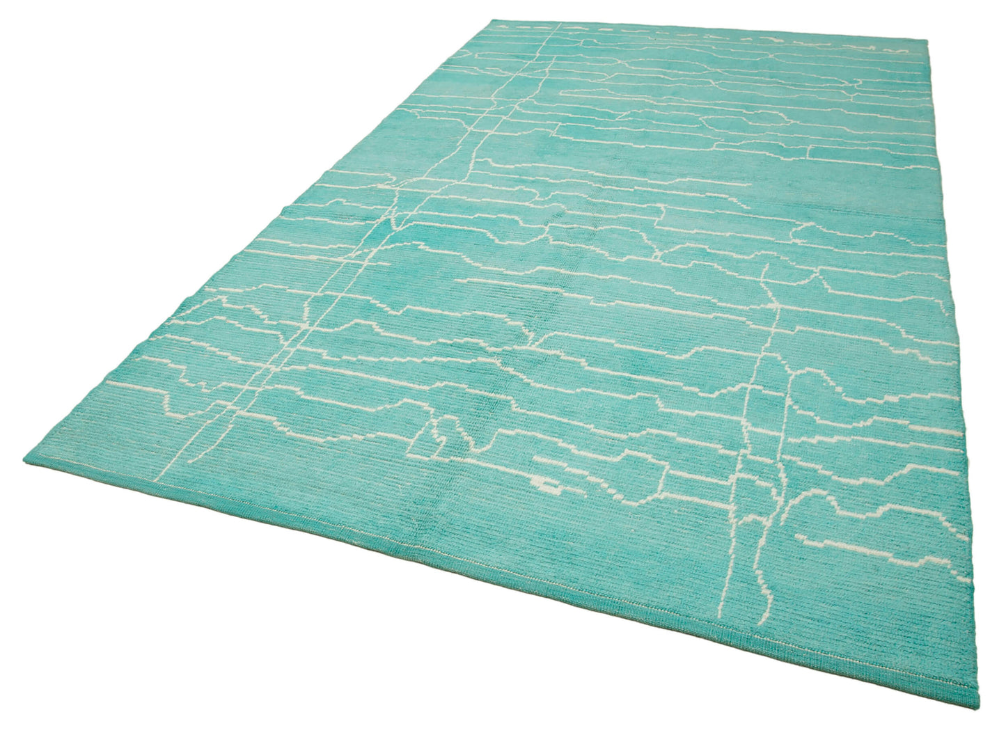 7x11 Turquoise Moroccan Rug - 35764