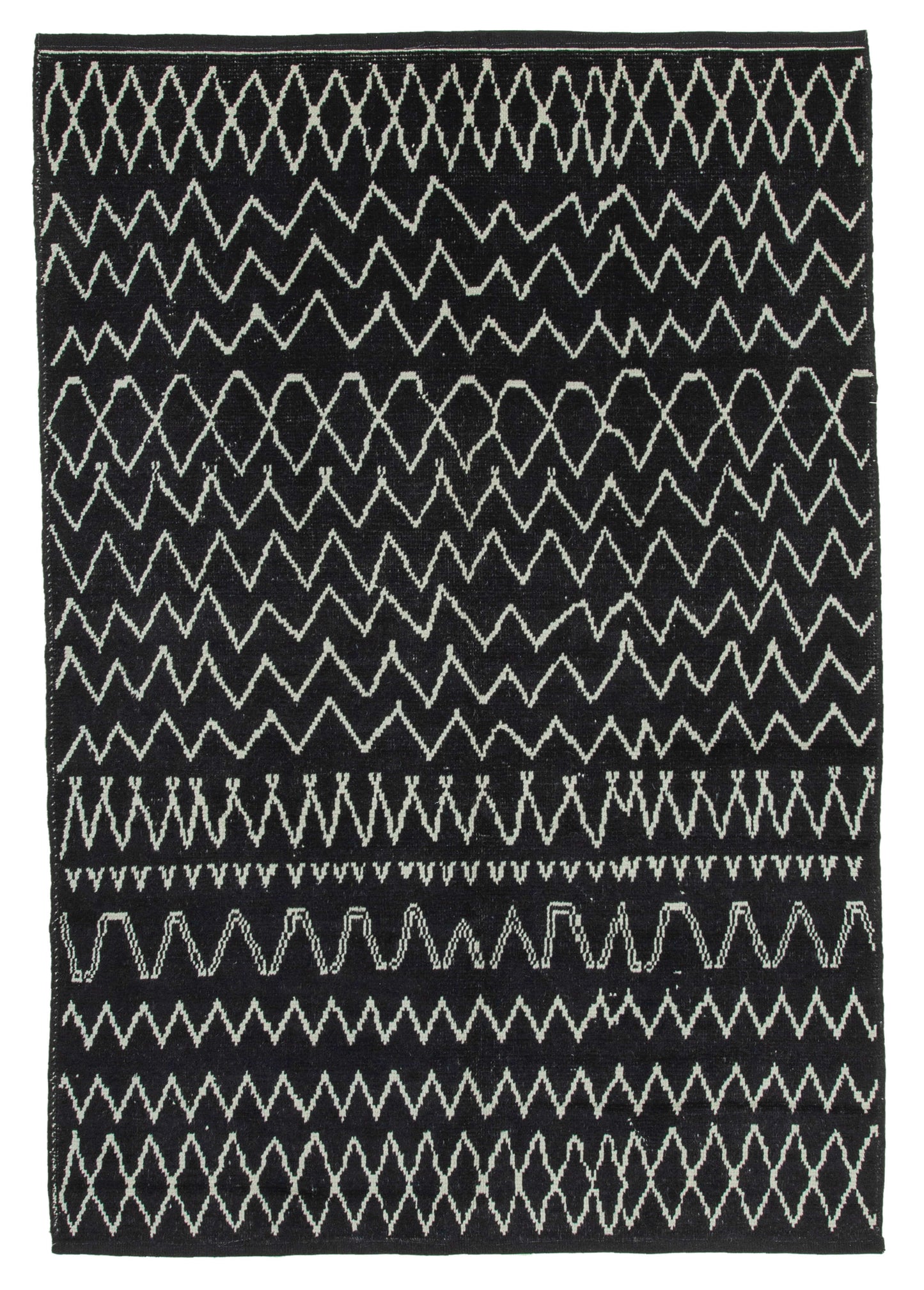 6x9 Black Moroccan Rug - 35774