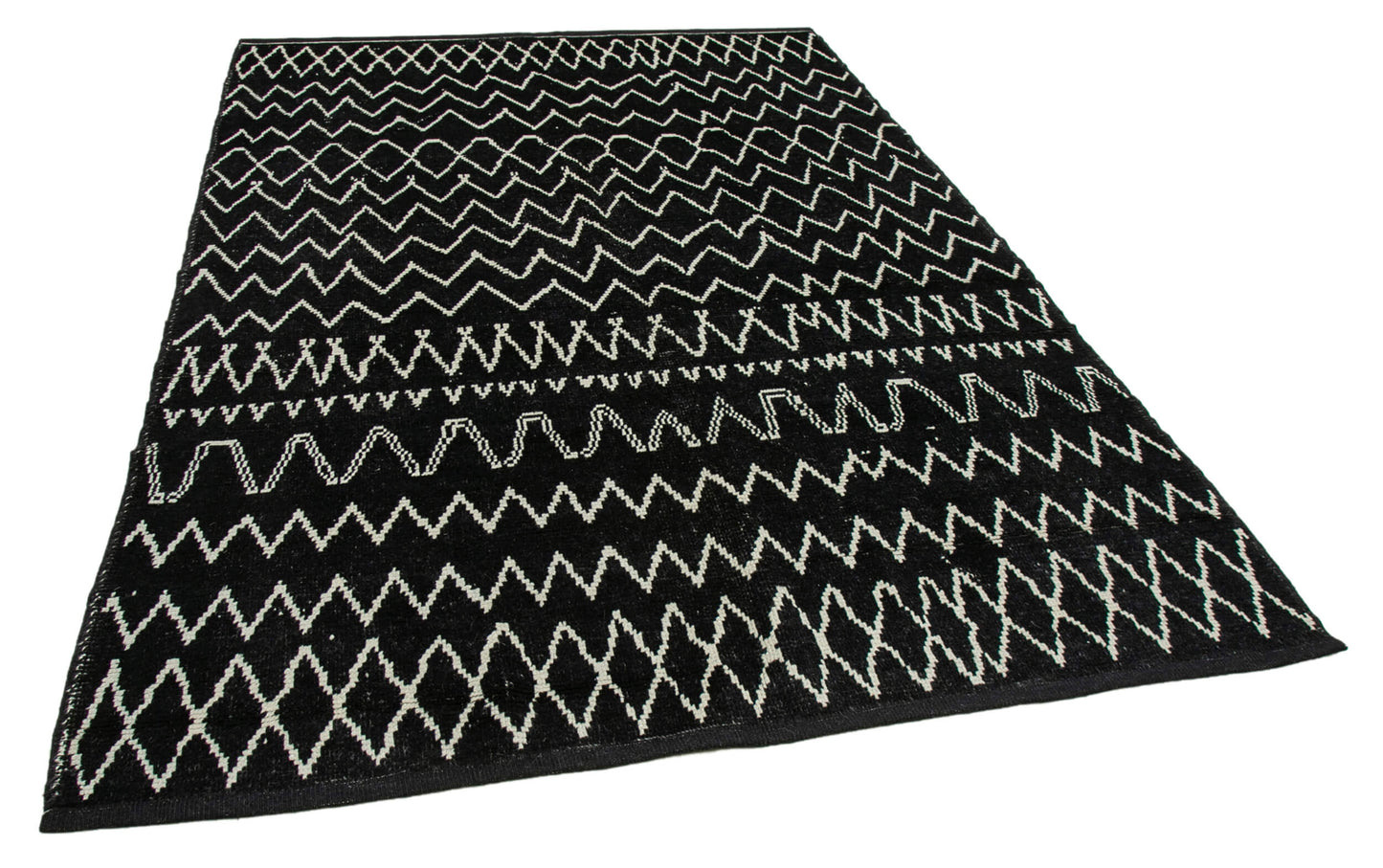 6x9 Black Moroccan Rug - 35774