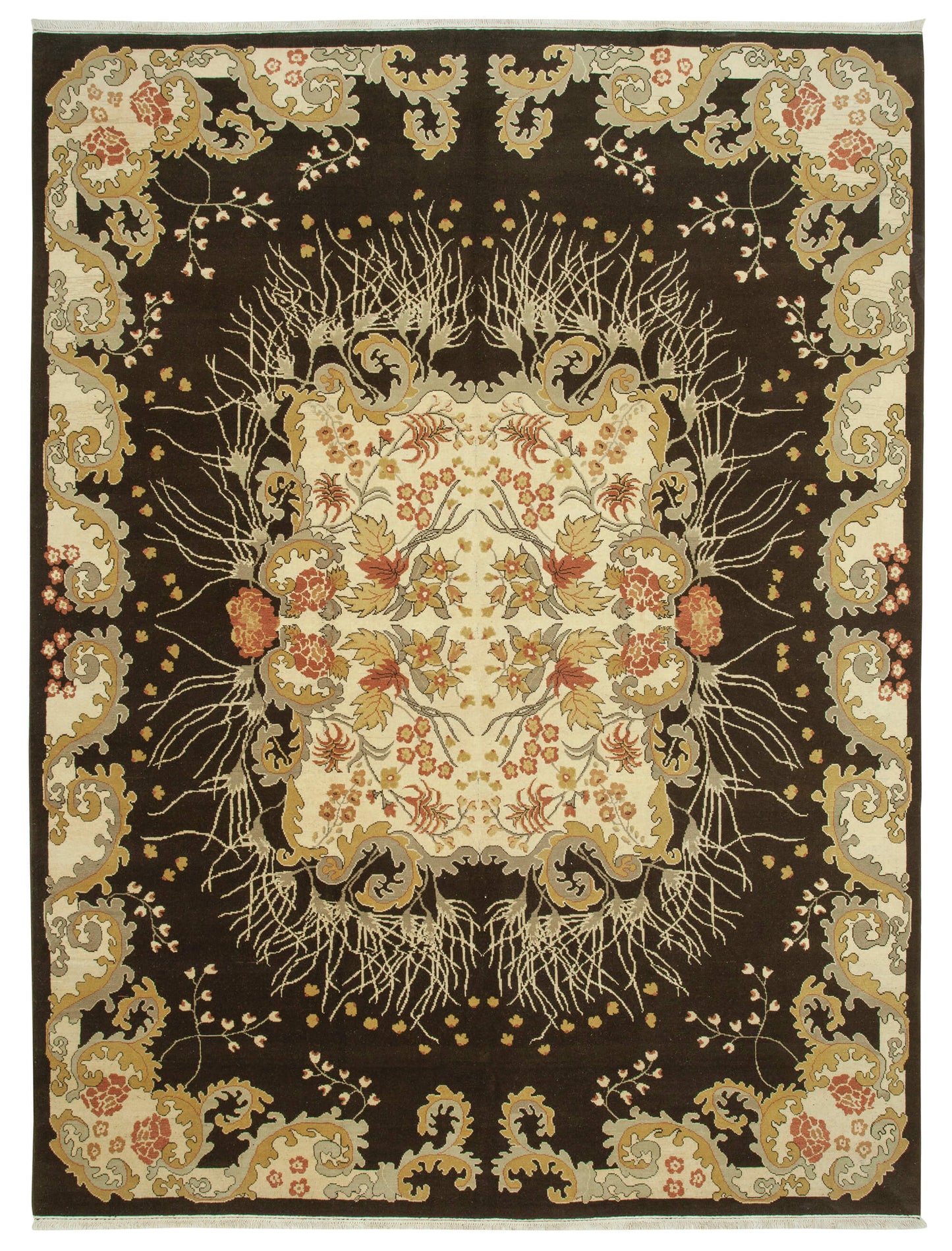 9x13 Beige Oushak Rug - 35788