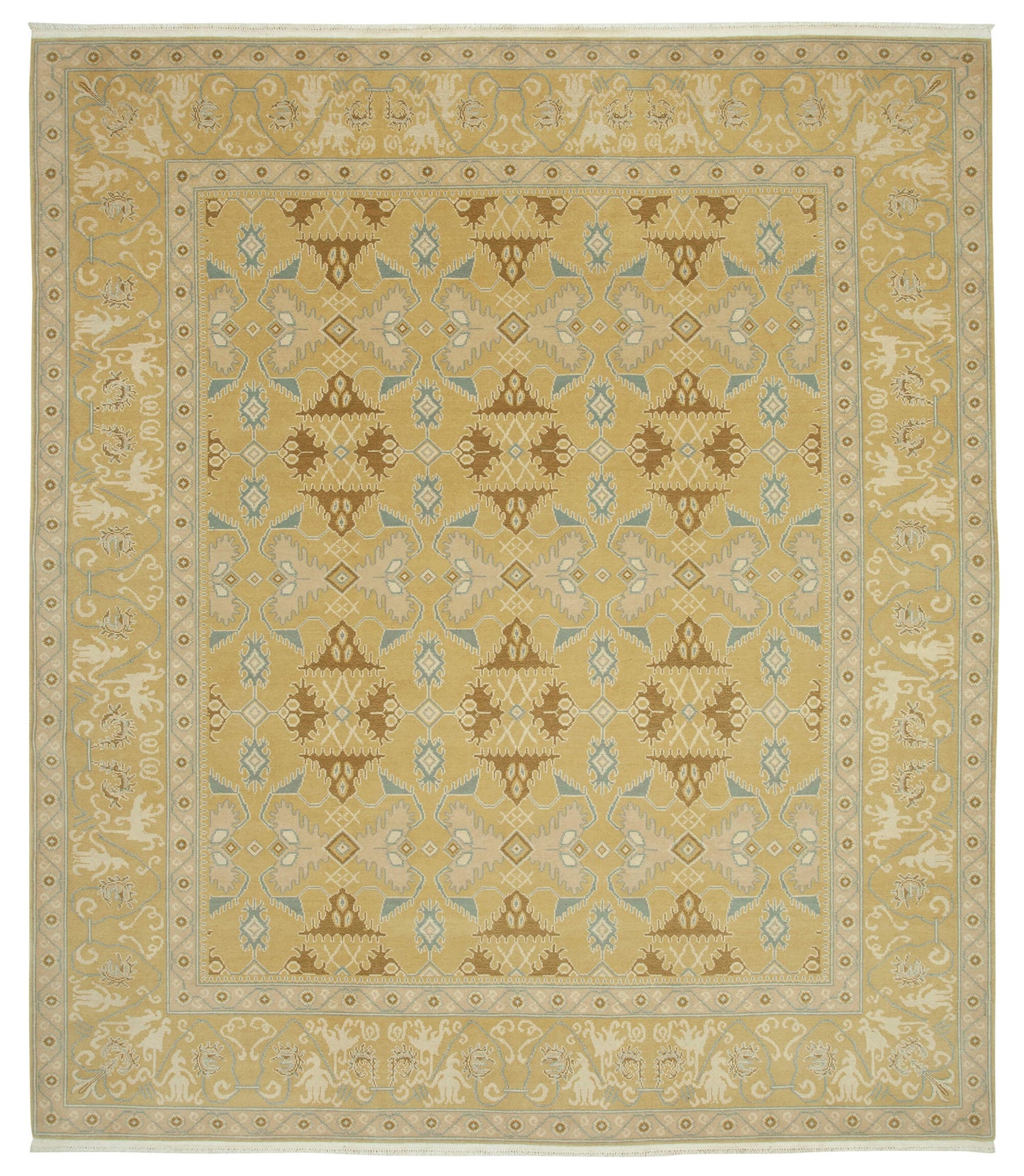 10x11 Yellow Oushak Rug - 35794