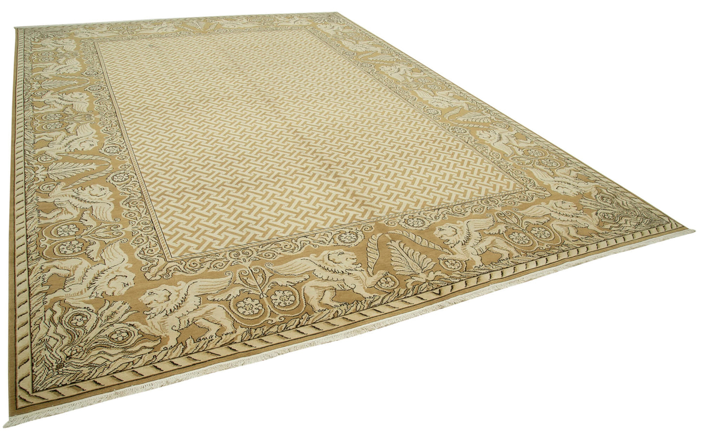 10x13 Beige Oushak Rug - 35804