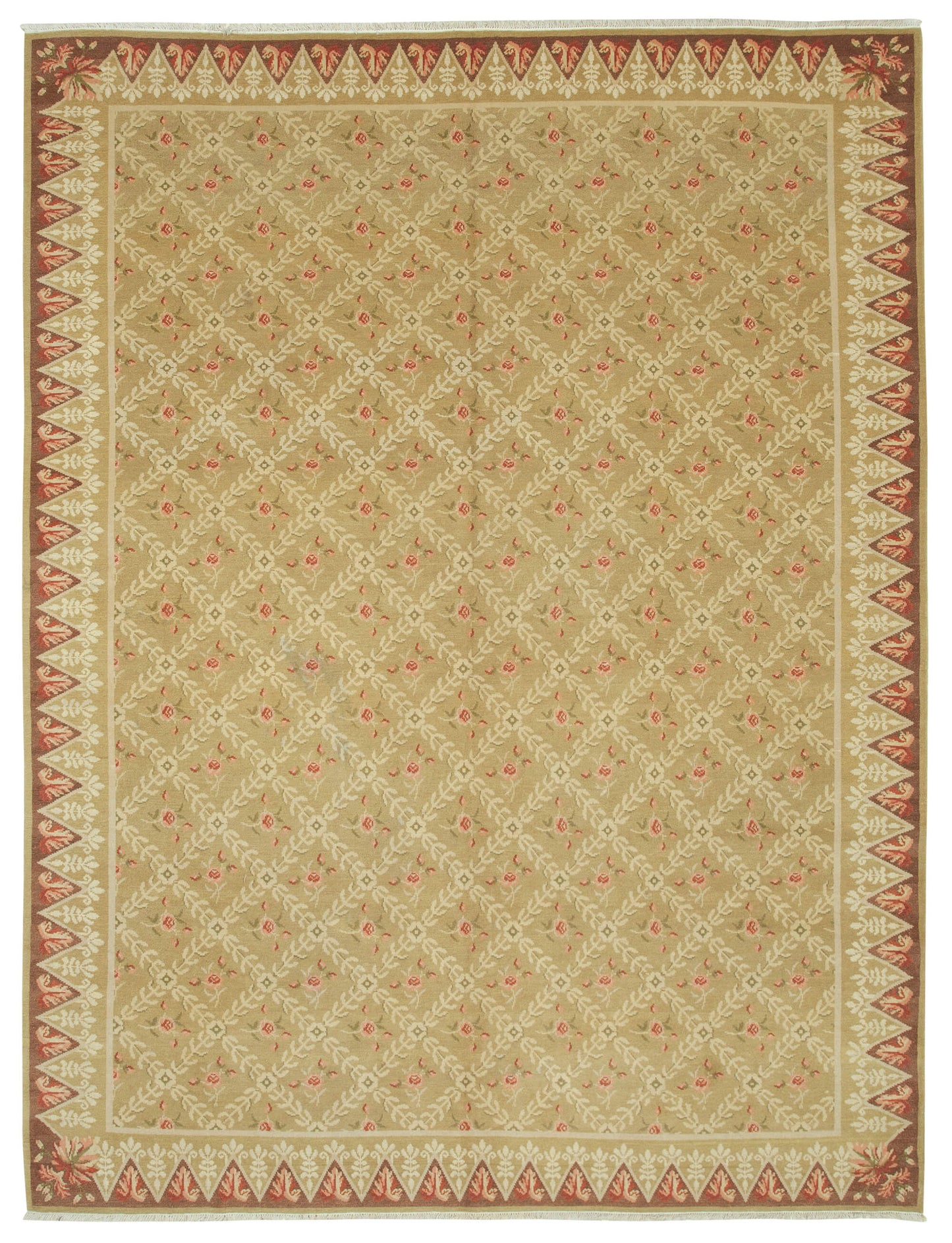 9x12 Beige Oushak Rug - 35806