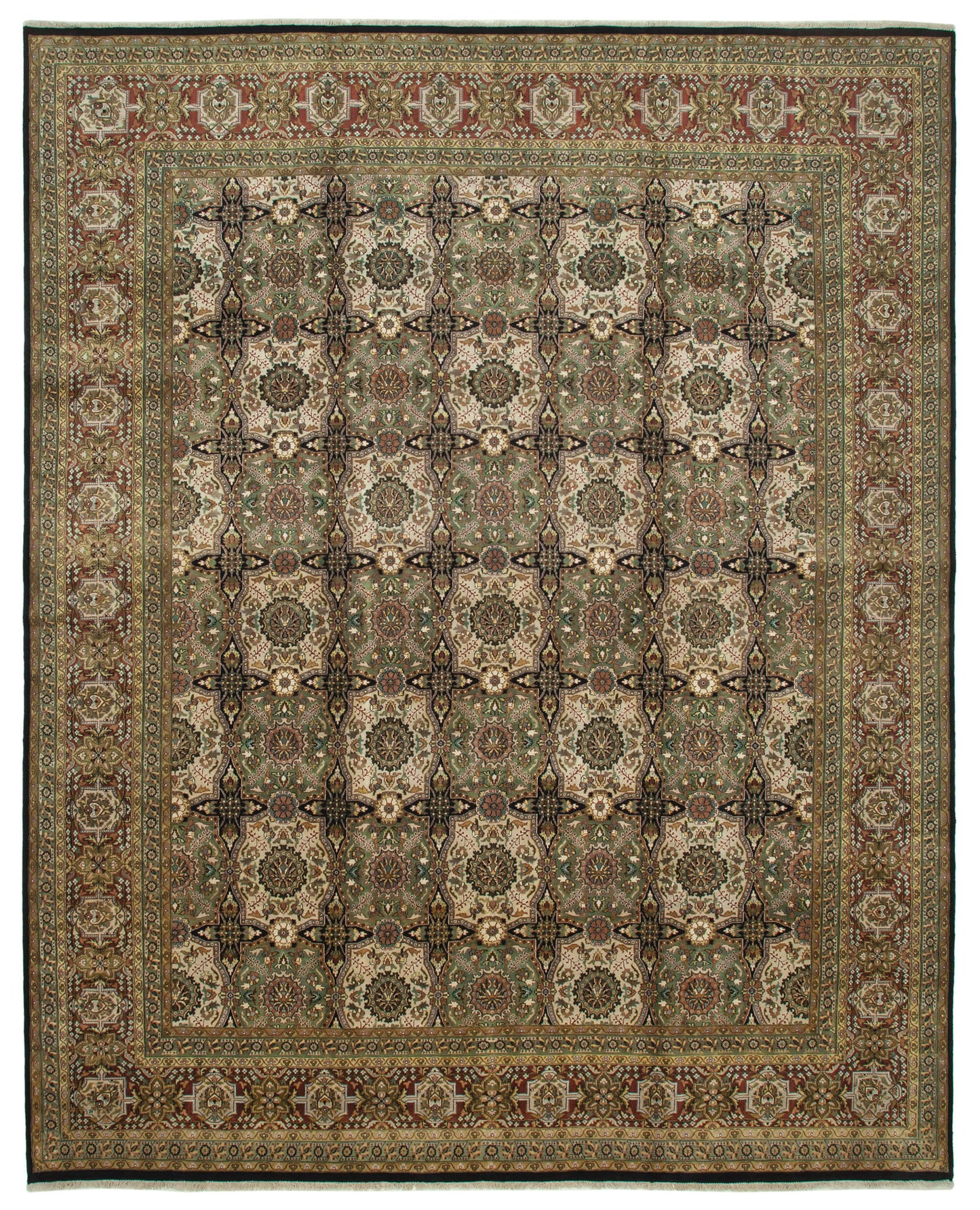 12x15 Green Oushak Rug - 35881