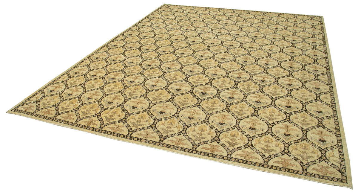 12x15 Beige Oushak Rug - 35954