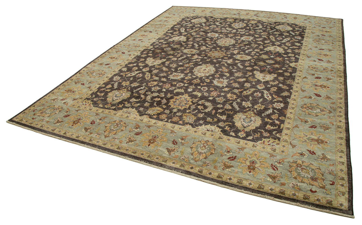 12x15 Brown Oushak Rug - 35968