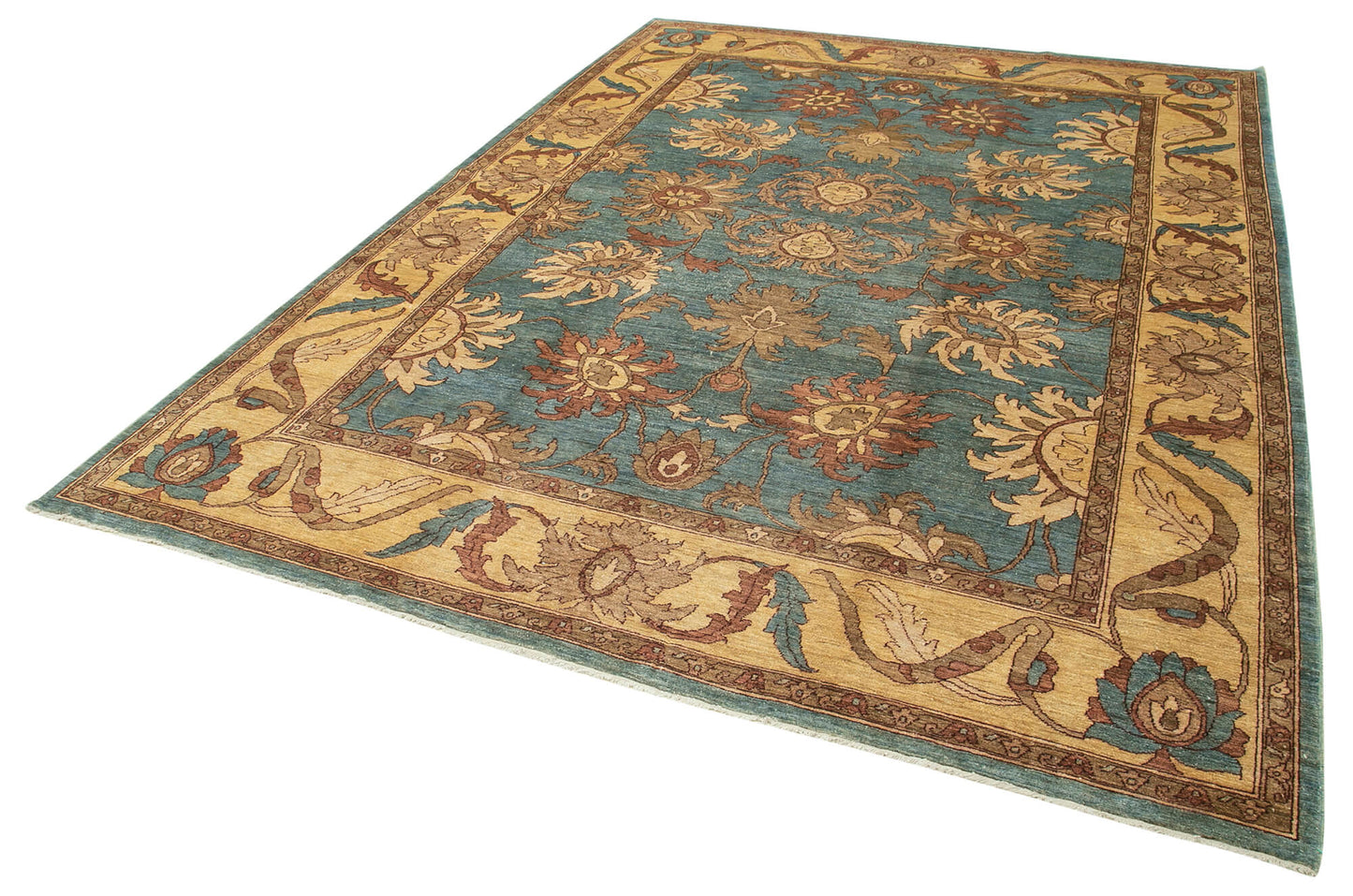 10x14 Blue Oushak Rug - 36077