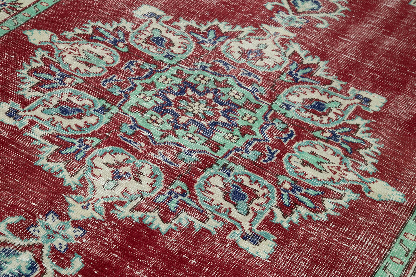 6x10 Beige Turkish Vintage Area Rug - 36502