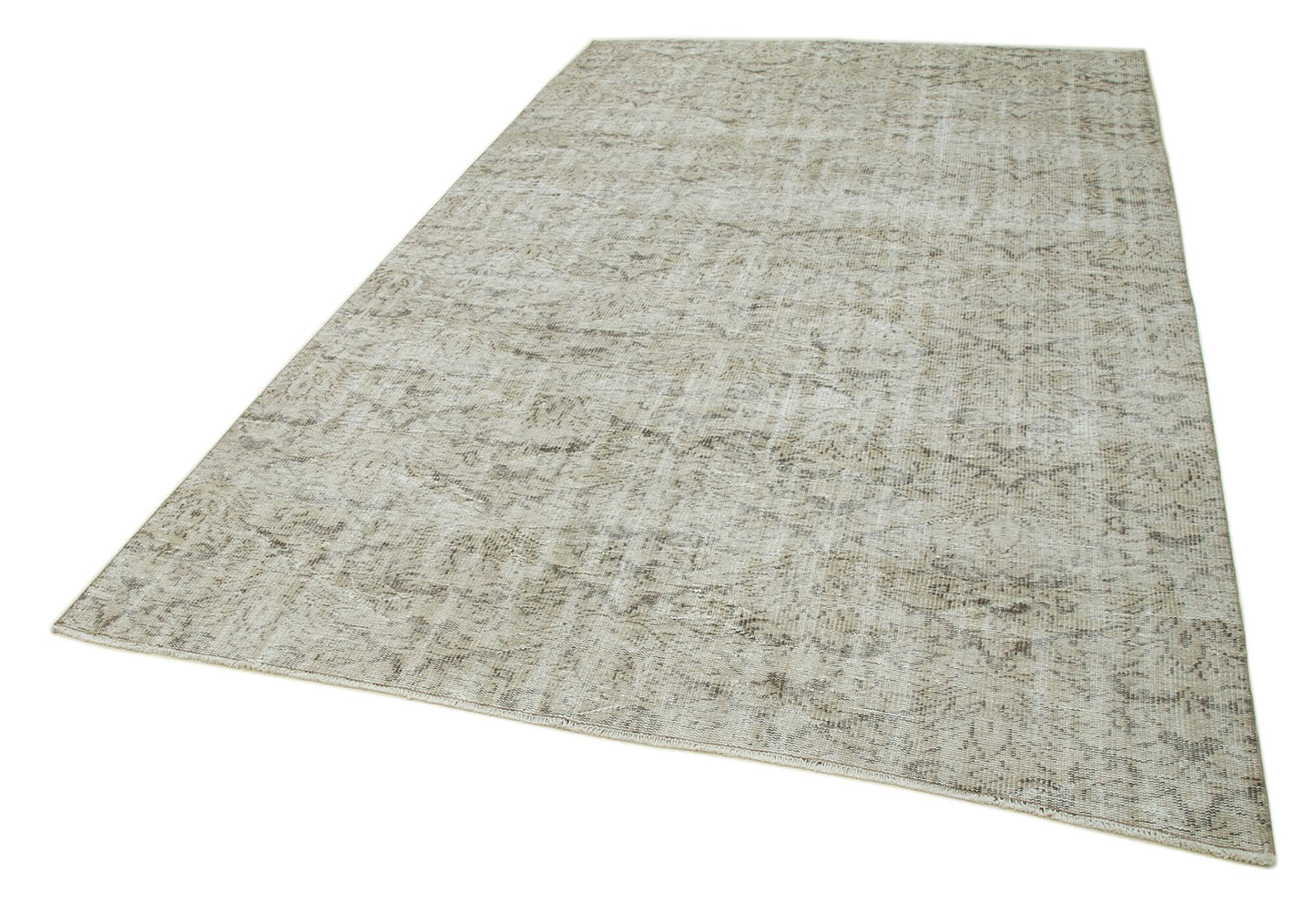 6x10 Beige Turkish Vintage Area Rug - 36646