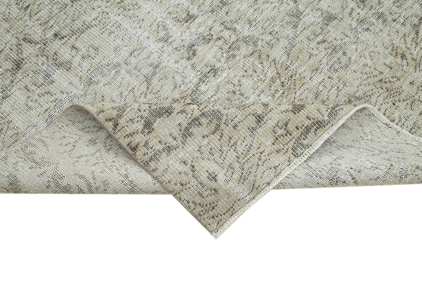 6x10 Beige Turkish Vintage Area Rug - 36646