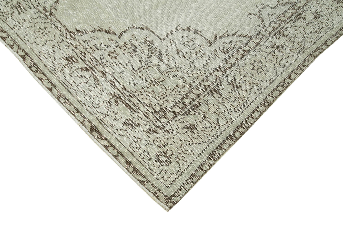6x10 Beige Turkish Vintage Area Rug - 36703
