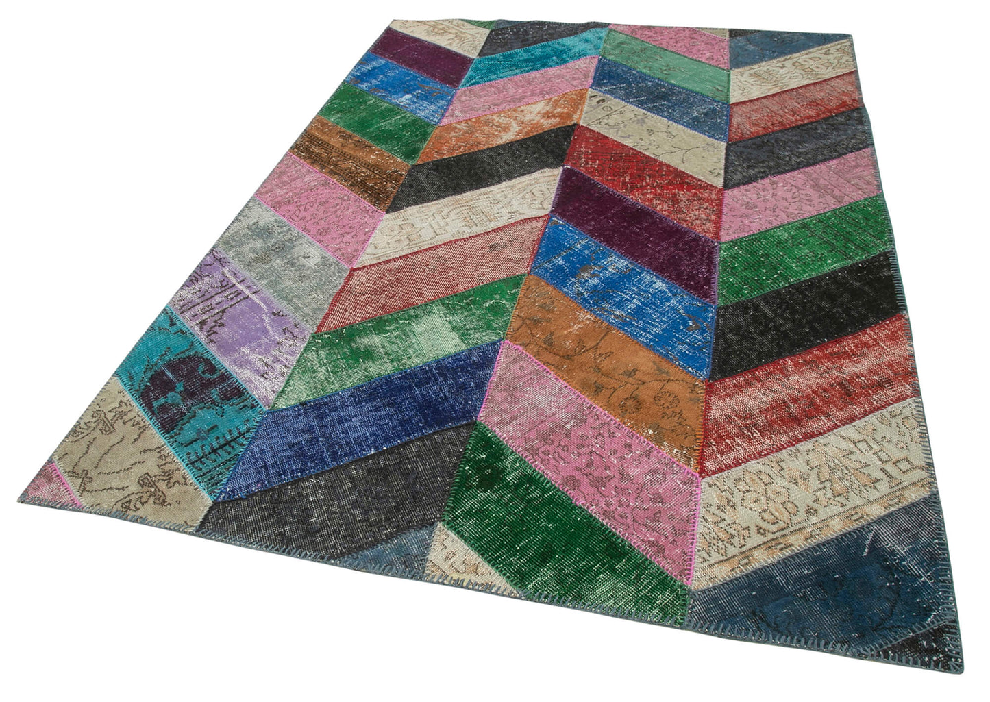 6x8 Multicolor Modern Patchwork Rug - 36912