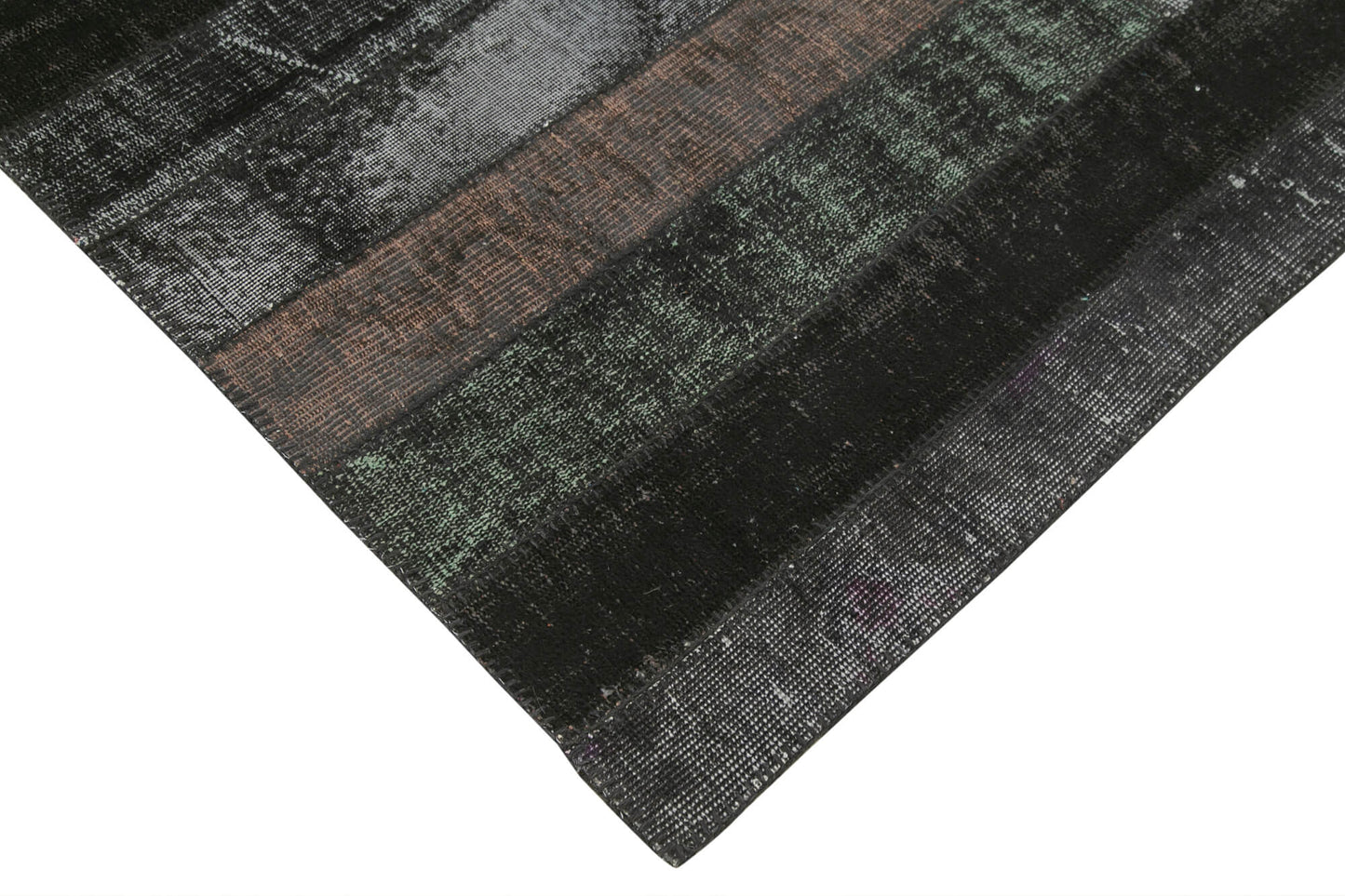6x8 Black Modern Patchwork Rug - 36914