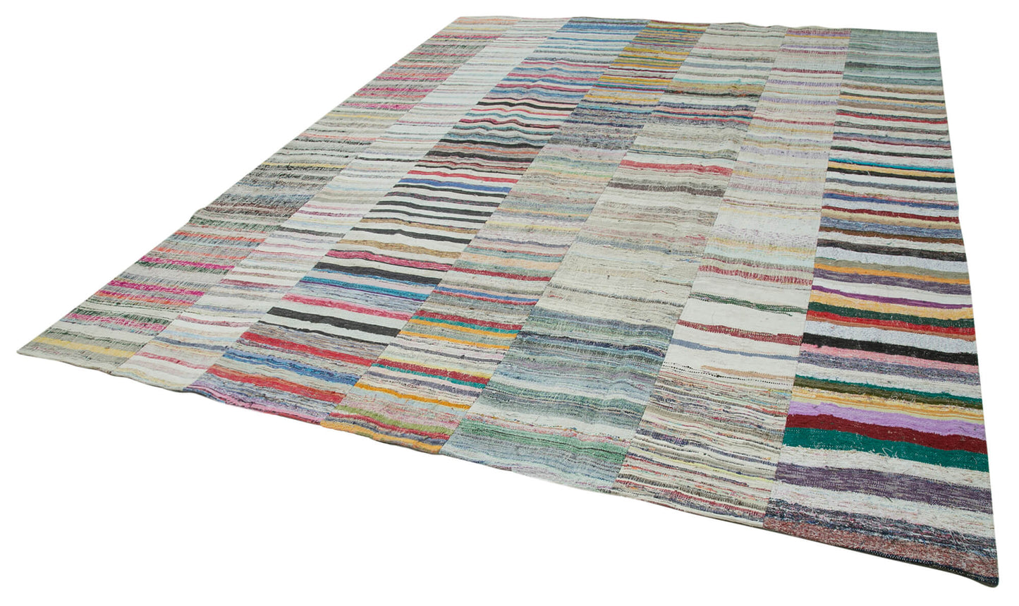 10x13 Beige Kilim Patchwork Rug - 36935