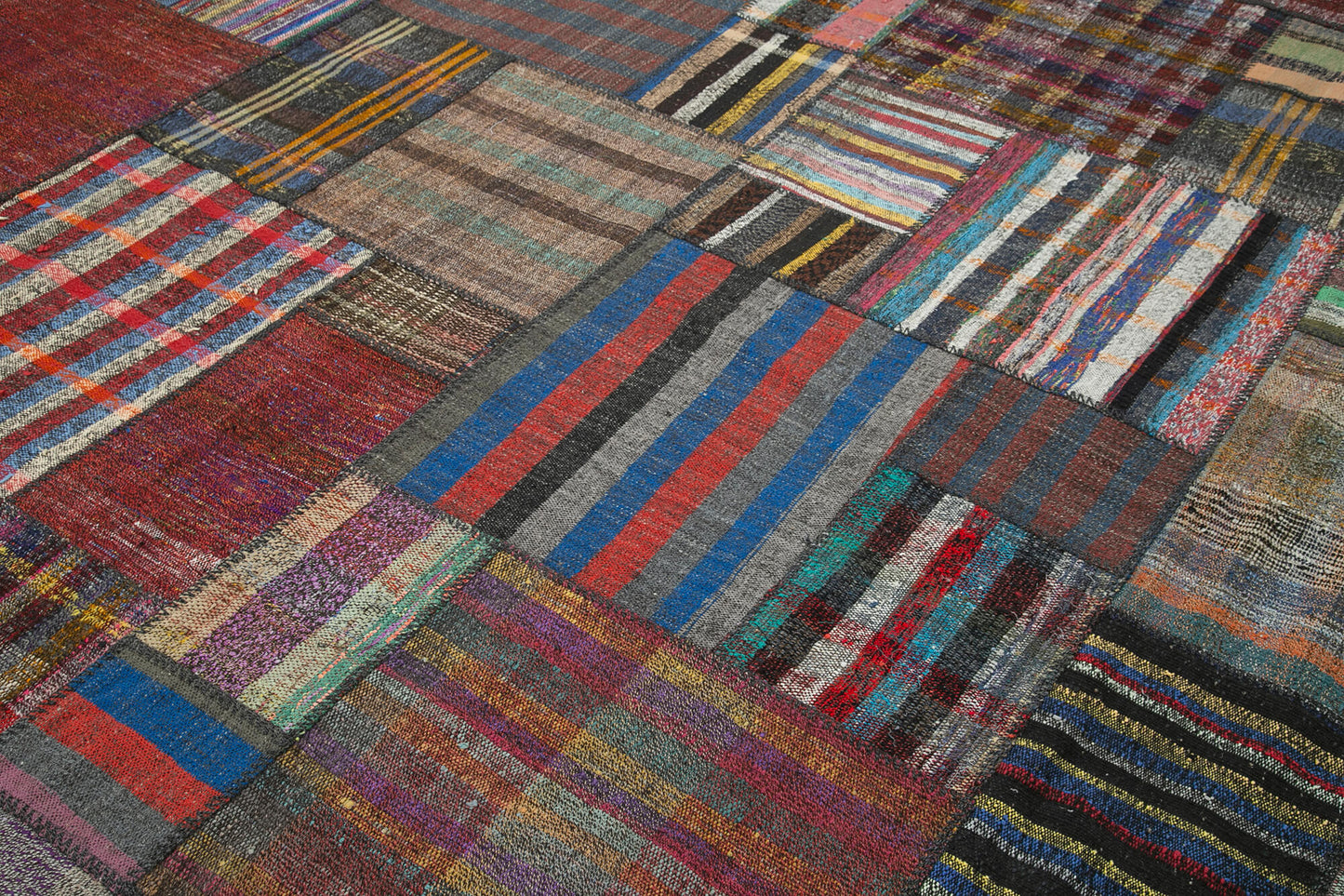 11x13 Multicolor Kilim Patchwork Rug - 36959