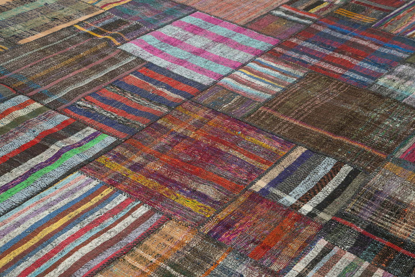 11x13 Multicolor Kilim Patchwork Rug - 36963