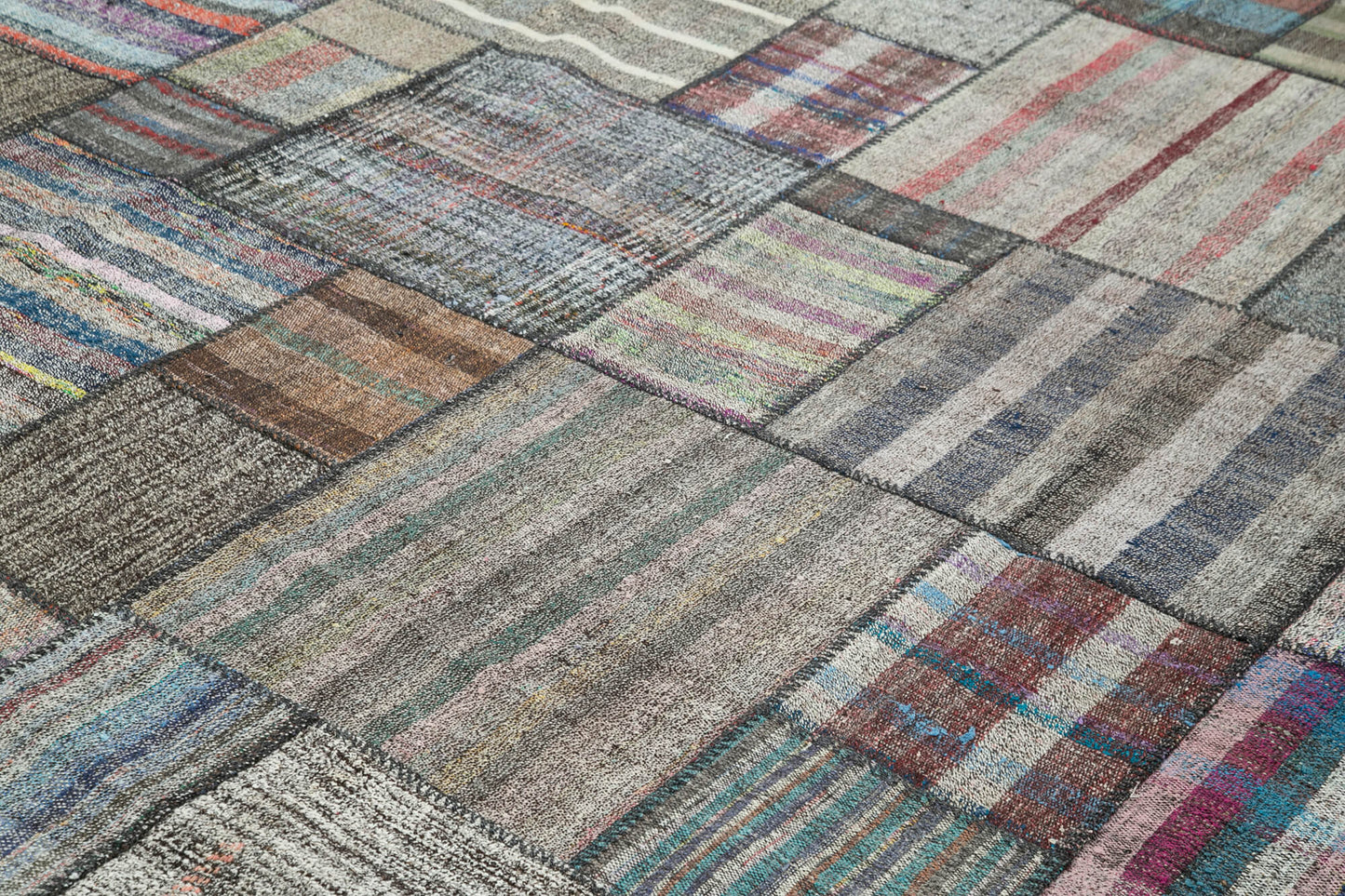 11x13 Multicolor Kilim Patchwork Rug - 36964