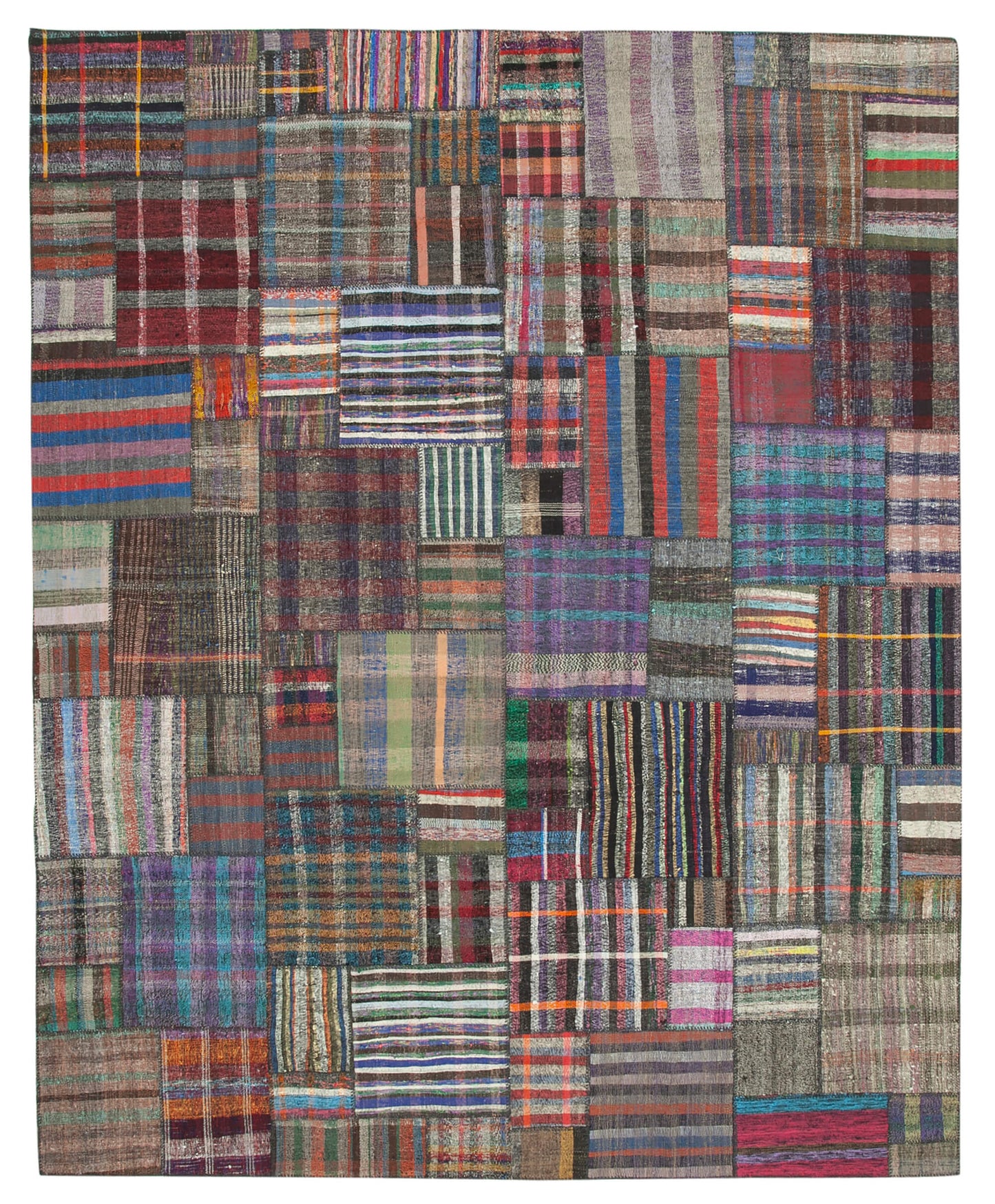 11x13 Multicolor Kilim Patchwork Rug - 36965