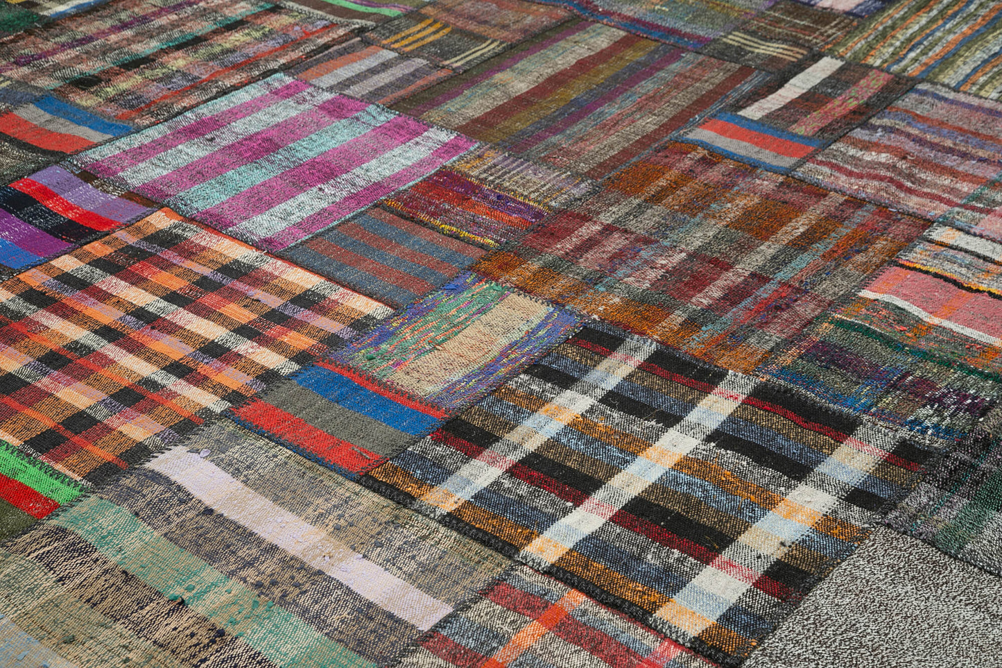 11x13 Multicolor Kilim Patchwork Rug - 36966
