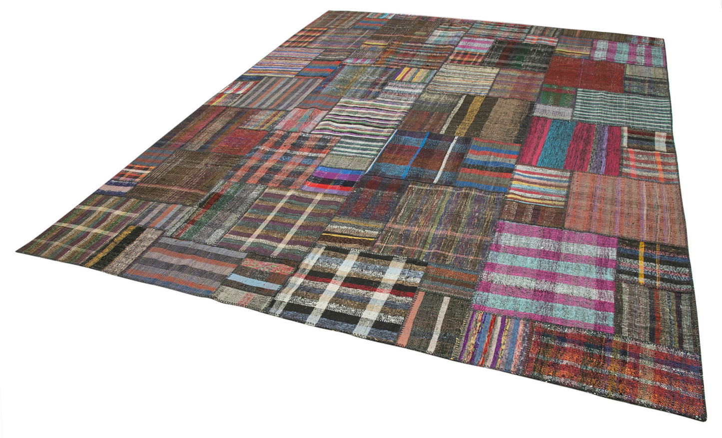 11x13 Multicolor Kilim Patchwork Rug - 36969
