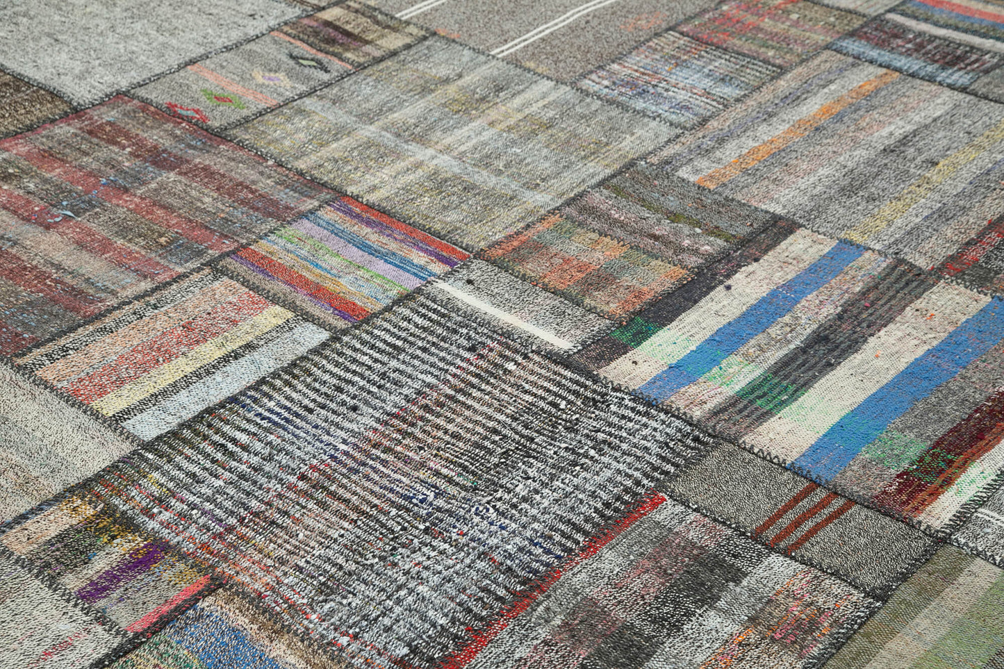 11x13 Multicolor Kilim Patchwork Rug - 36970