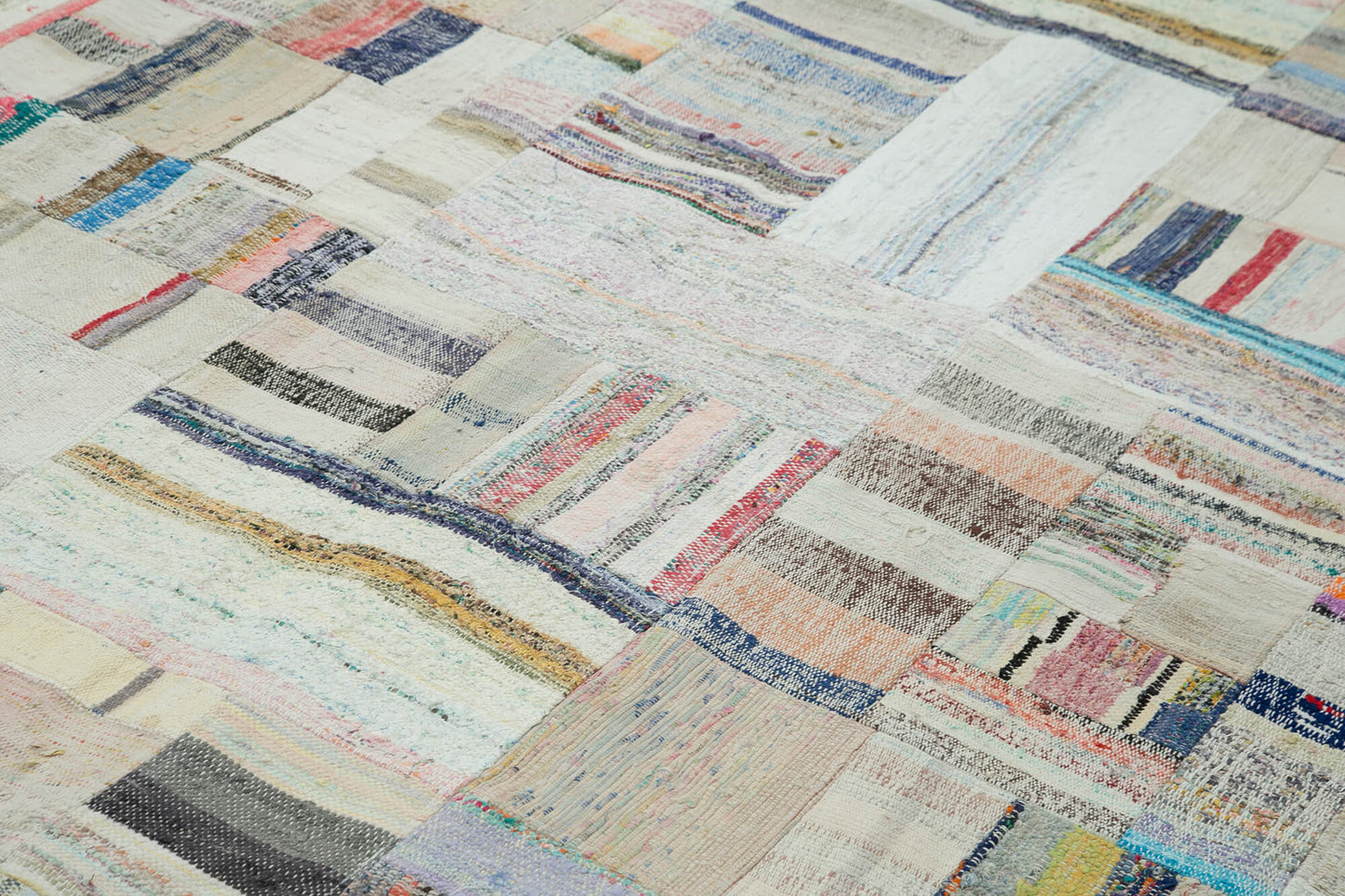 8x11 Beige Kilim Patchwork Rug - 36981