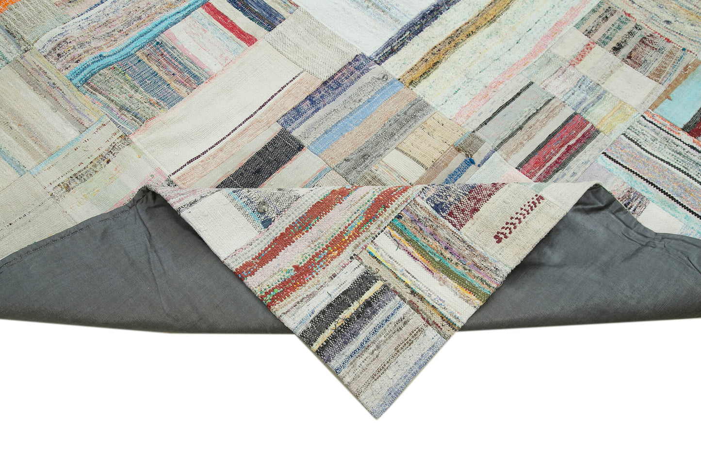 8x11 Beige Kilim Patchwork Rug - 36981