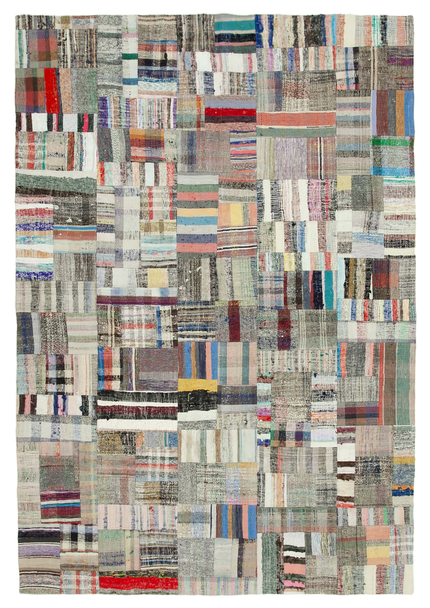 8x11 Multicolor Kilim Patchwork Rug - 36983