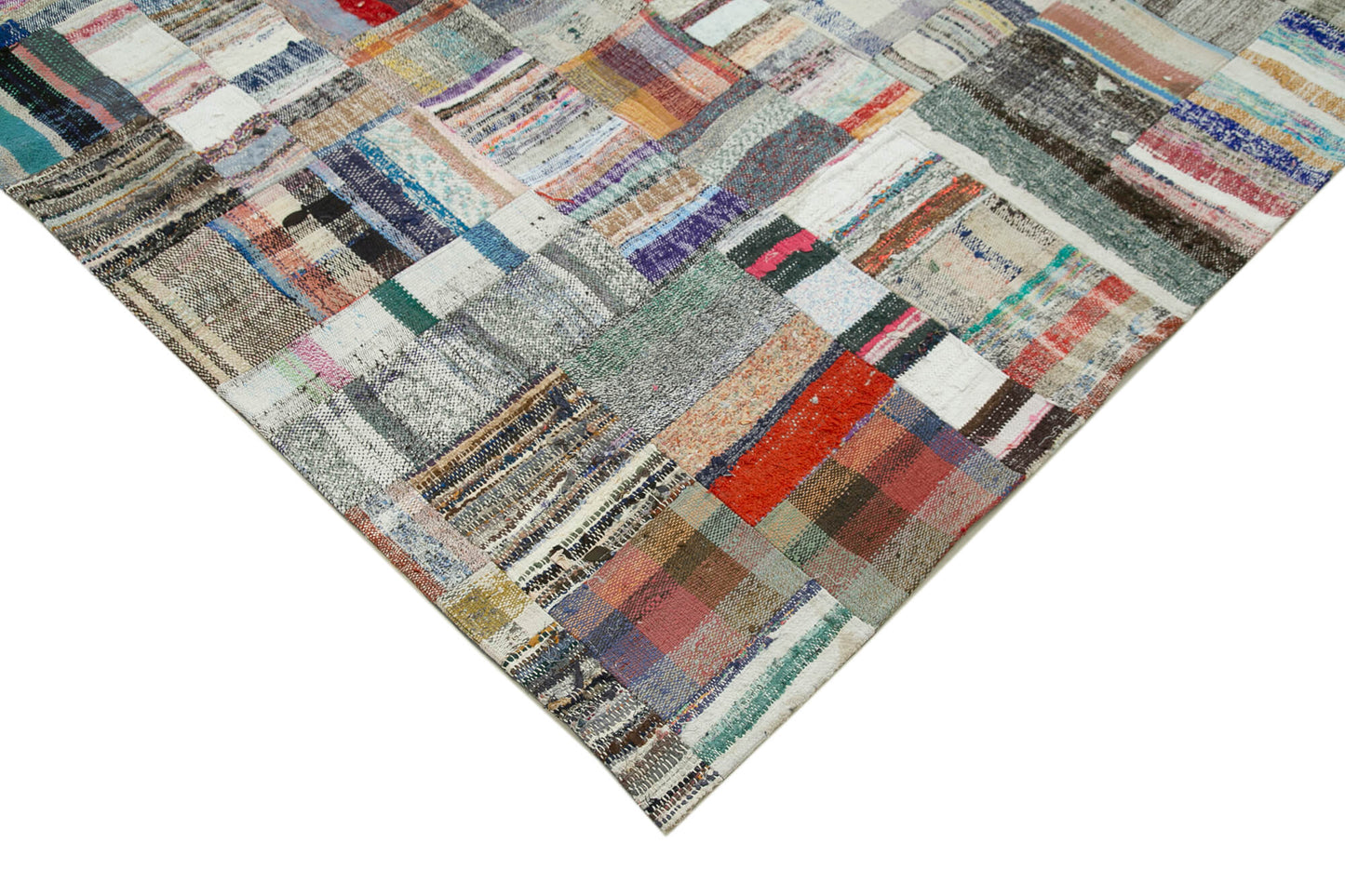 8x11 Multicolor Kilim Patchwork Rug - 36983