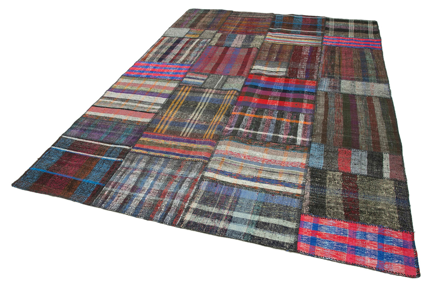 7x10 Multicolor Kilim Patchwork Rug - 36987