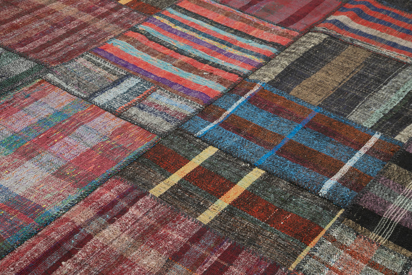 7x10 Multicolor Kilim Patchwork Rug - 36990