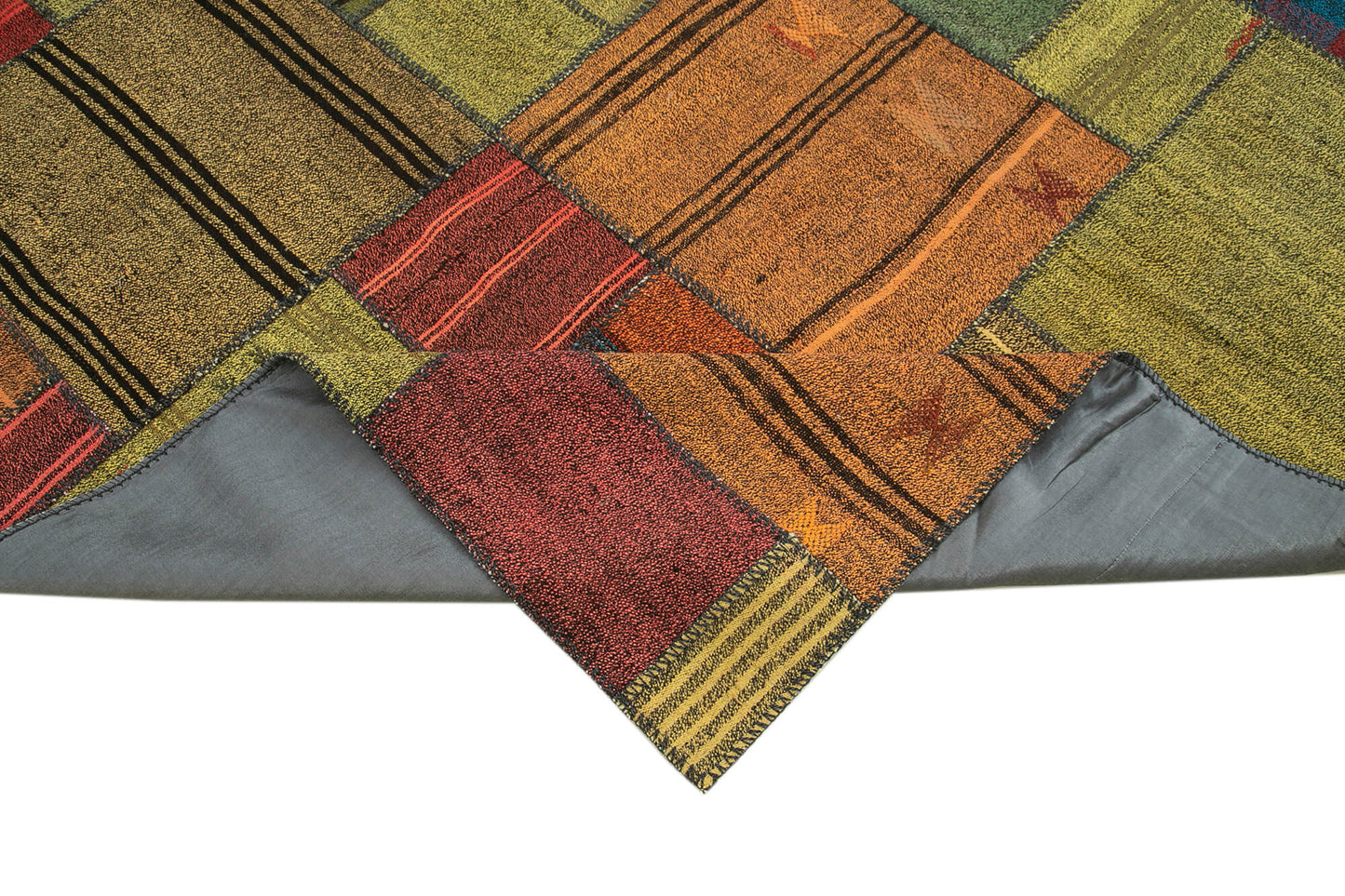 8x11 Multicolor Kilim Patchwork Rug - 37005