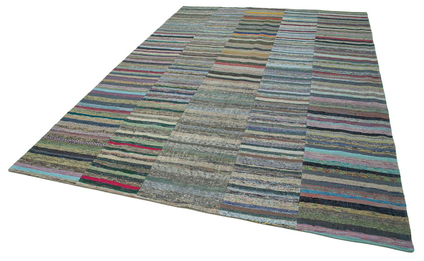 8x11 Multicolor Kilim Patchwork Rug - 37040