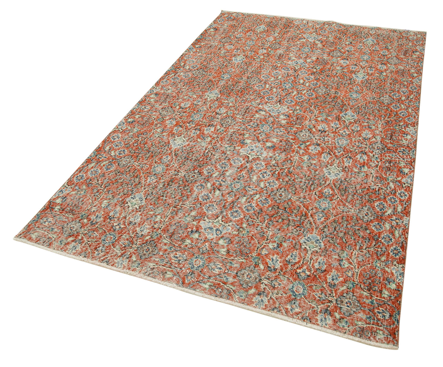 5x8 Red Overdyed Rug - 37458
