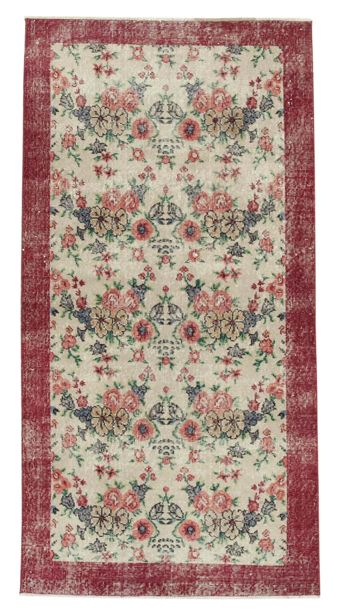 3x7 Beige Overdyed Rug - 37467