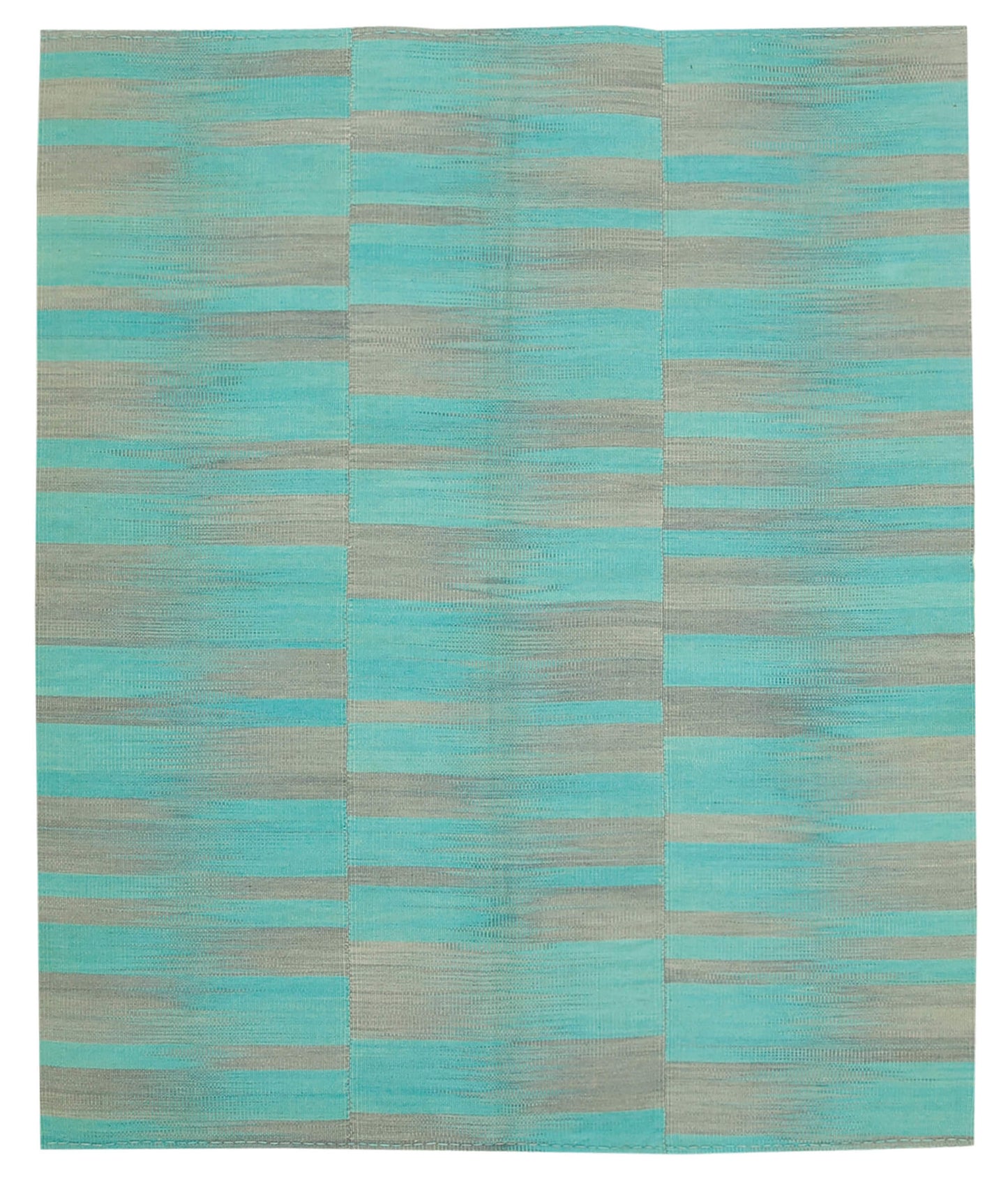 7x9 Turquoise Contemporary Kilim Rug - 37509