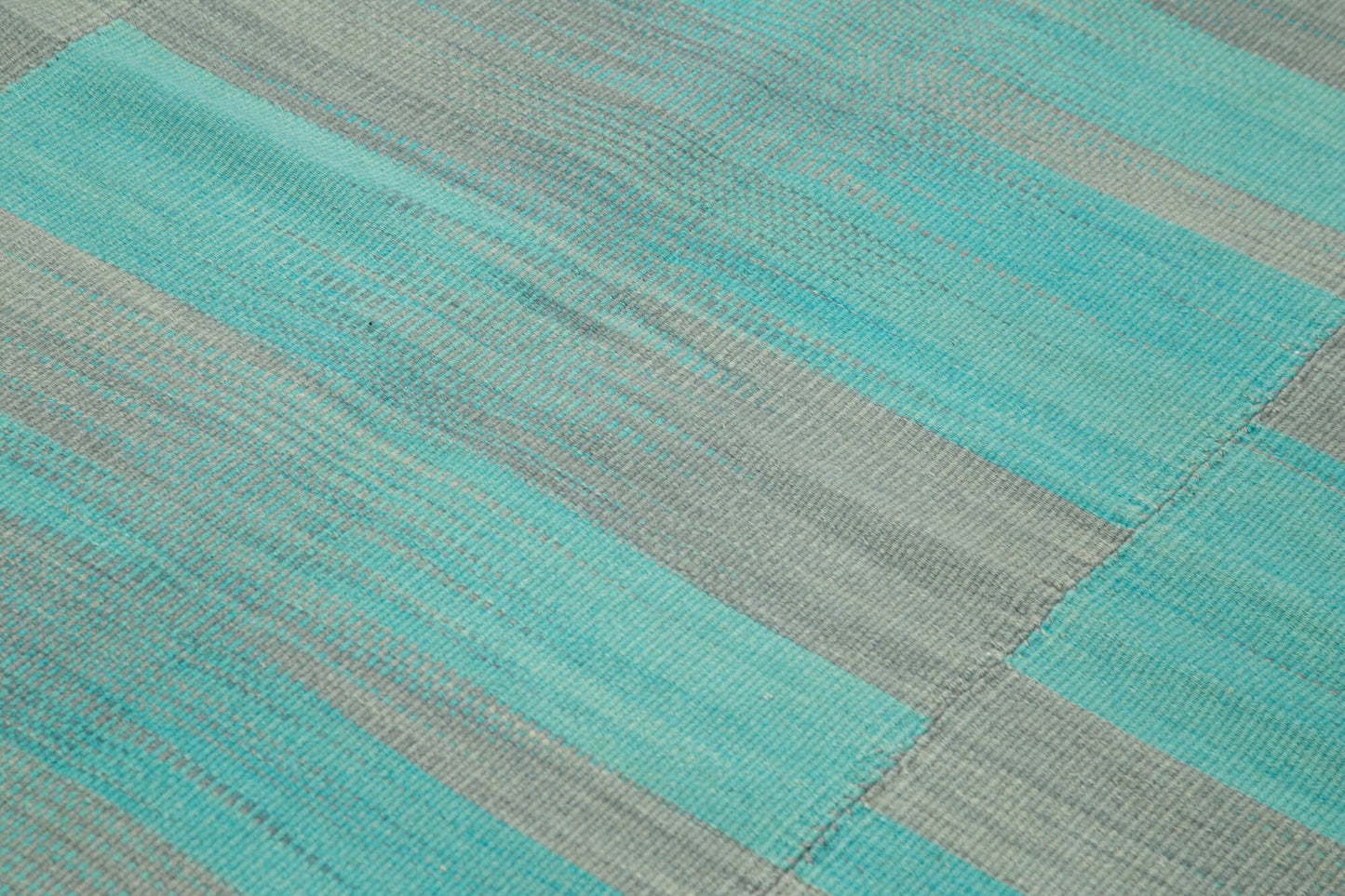 7x9 Turquoise Contemporary Kilim Rug - 37509